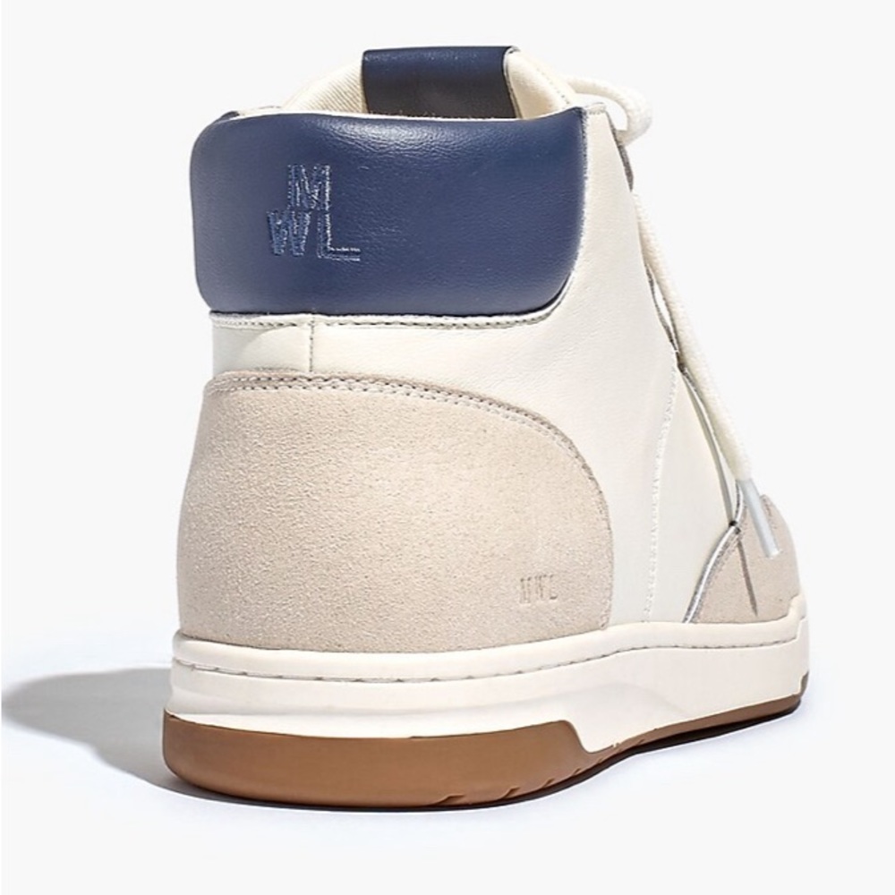 Madewell Court High-Top Sneakers in All White. - Picture 2 of 8